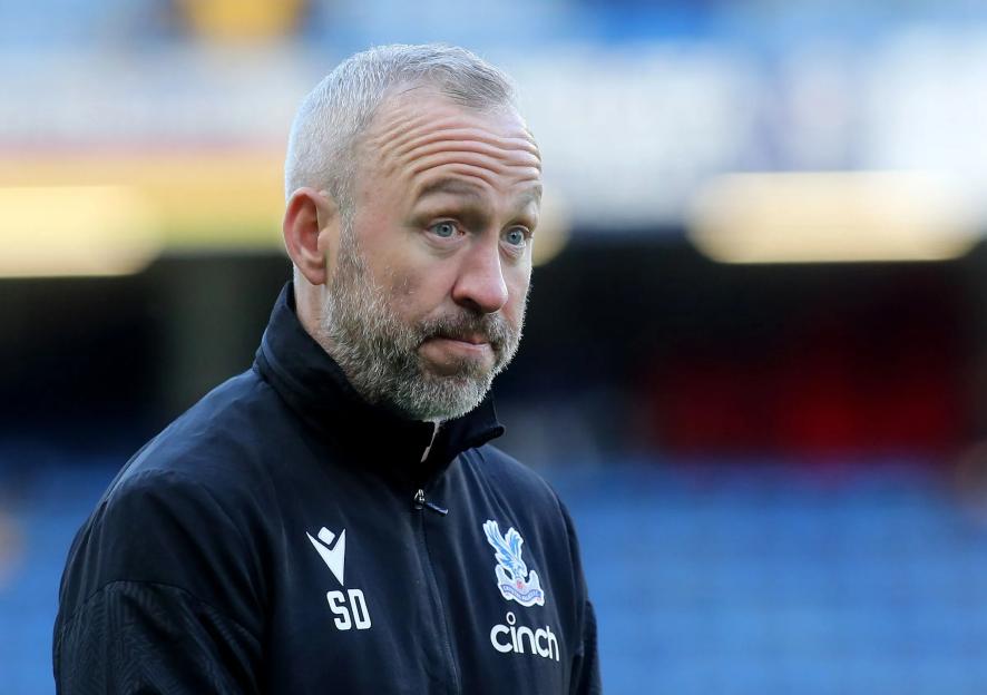 Photo of Shaun Derry, a Crystal Palace coaching staff member, at Stamford Bridge.