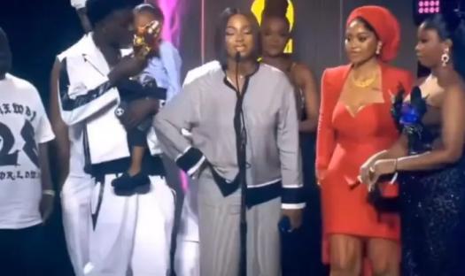 Reactions as Mohbad’s widow, son receive singer’s posthumous award at 2025 Headies