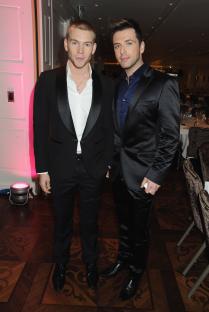 Mark Feehily and Kevin McDaid of Westlife at an MTV event.