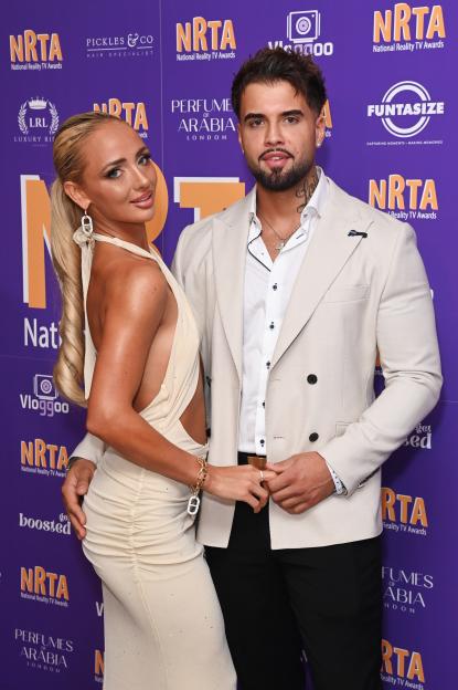 Abi Moores and Nathan Campbell at the National Reality TV Awards.