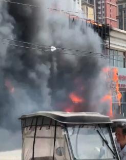 Restaurant engulfed in flames; at least 22 dead.