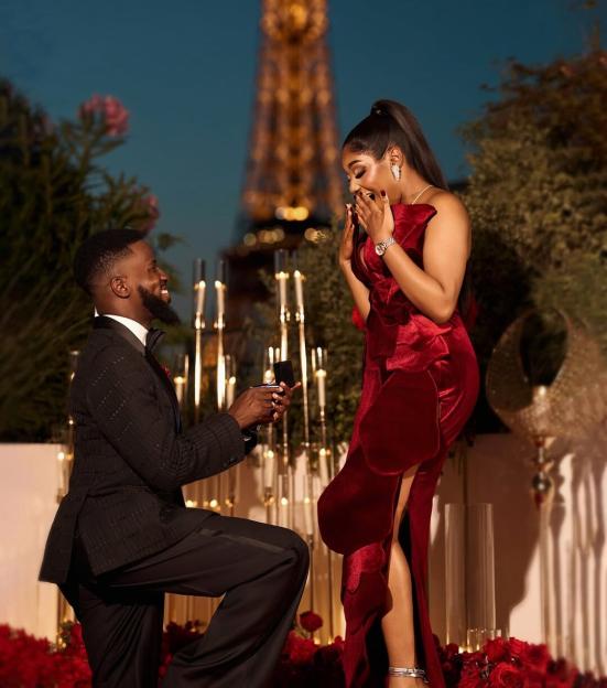 These Photos of Akin Faminu’s Proposal to Kiky Festus Are Straight Out of a Parisian Fairytale