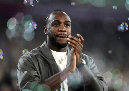 Michail Antonio of West Ham United clapping.