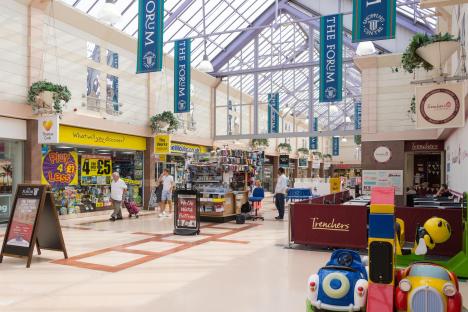 Interior of The Forum Shopping Centre.