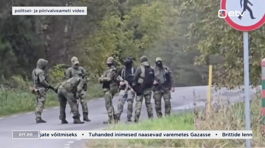 NATO state Estonia dramatically closed a section of its border with Russia at Saatse Saapa - or Saatse Boot - after a sudden surge of unidentified armed groups were seen spotted close to the frontier.