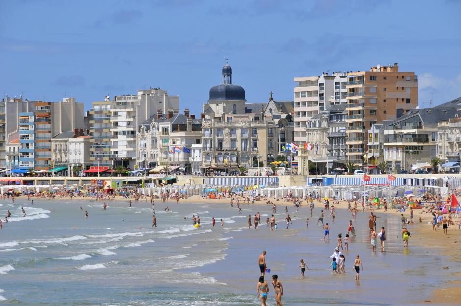 Beach in Les Sables-d'Olonne, France.