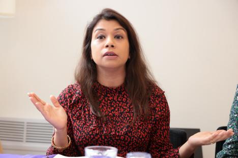 Tulip Siddiq, Labour MP, speaking at a conference.