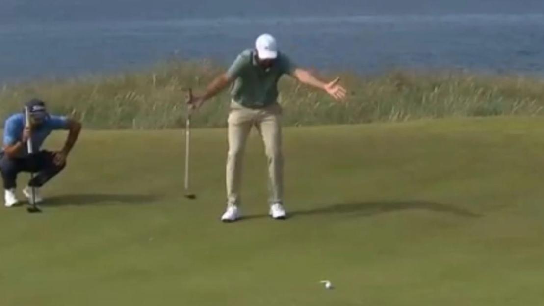 ‘Just go home’ – Scottie Scheffler channels inner Happy Gilmore and SCREAMS at ball just days before The Open