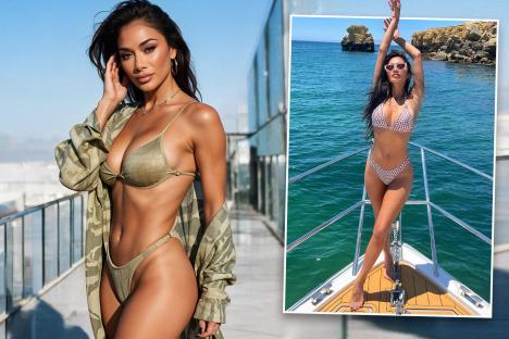 Nicole Scherzinger, 46, shows off her incredible figure in green bikini after Sunset Boulevard nomination