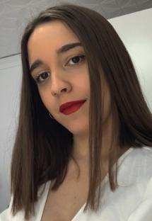 Woman with swollen lips after lip filler removal.