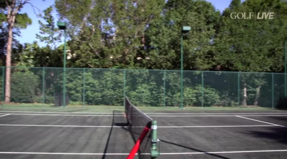 Tennis court at Rory McIlroy's house.