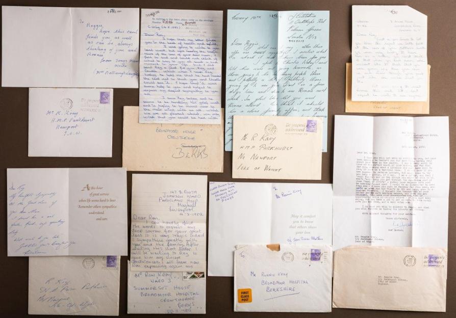 Letters written to Reggie Kray while in prison.