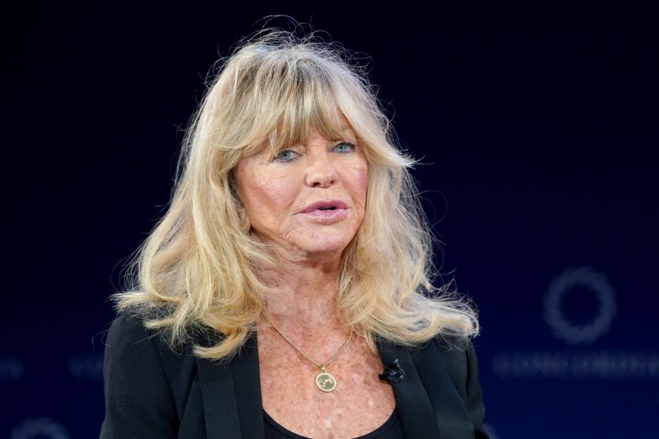 Goldie Hawn, Founder of The Goldie Hawn Foundation, speaks onstage at the 2025 Concordia Annual Summit.