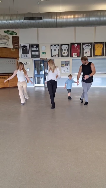 Chris Robshaw’s wife turns up to his Strictly rehearsal with Nadiya – after revealing ‘extreme tactics’ to beat curse