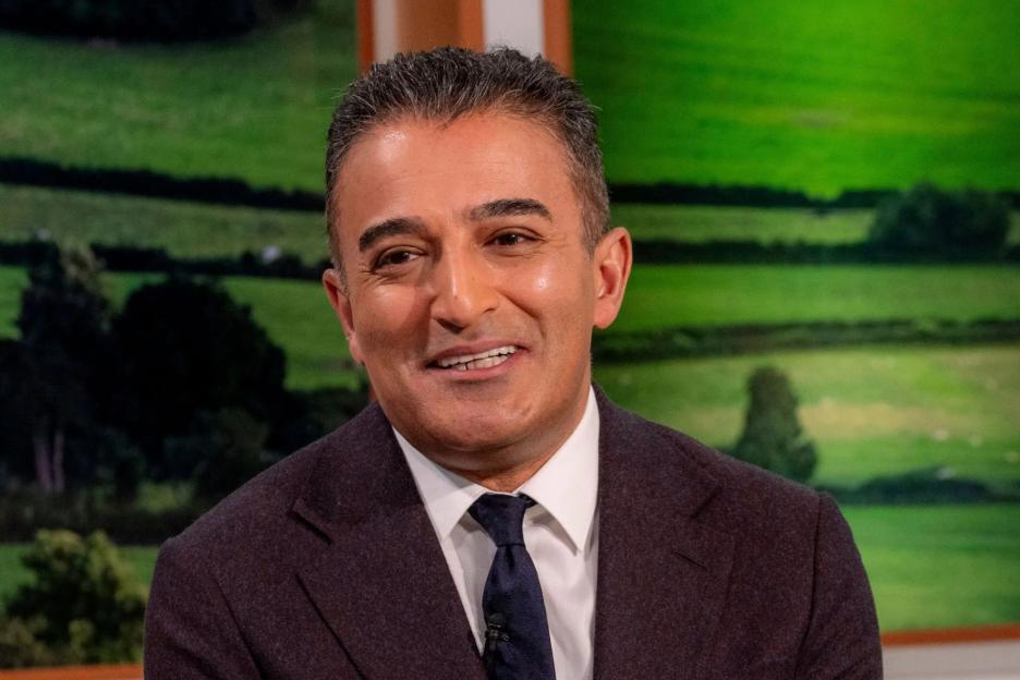 An image collage containing 1 images, Image 1 shows Adil Ray on the set of Good Morning Britain