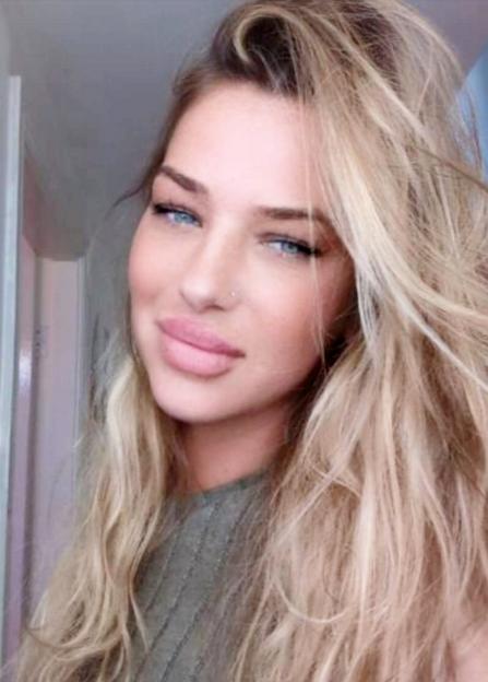 Chelsea Davies, a young woman with long blonde hair, diagnosed with ovarian cancer.
