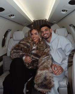 Anthony Elanga and Morgan Gibbs-White on a private jet.
