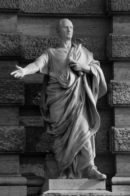 Statue of Cicero outside the Supreme Court building in Rome.