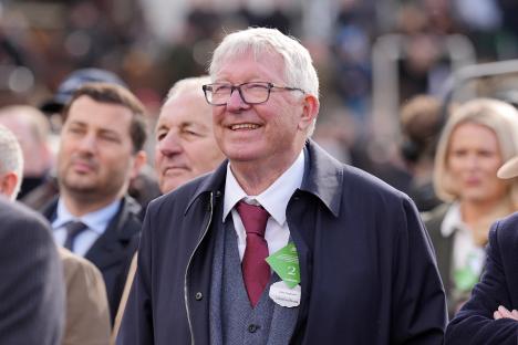 Sir Alex Ferguson at the Cheltenham Festival.