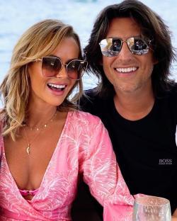 Amanda Holden and her husband celebrating their 18th anniversary.
