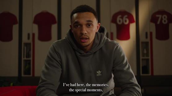 Trent Alexander-Arnold announcing his departure from Liverpool.