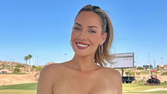 Paige Spiranac joins no-bra club in stunning red sleeveless outfit as fans say ‘never mind the golf’