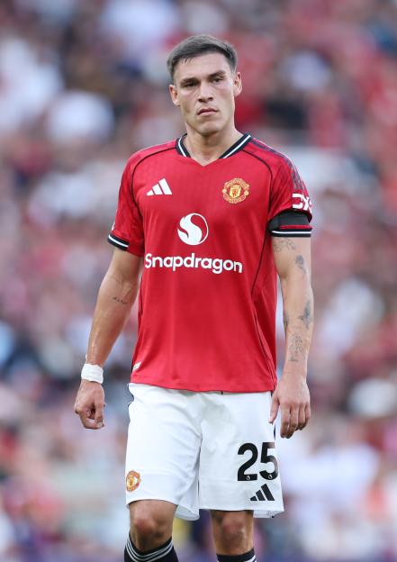 Manuel Ugarte of Manchester United in a Premier League match.