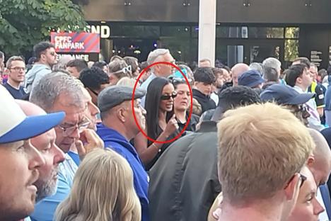 Famous TV presenter goes unnoticed as she leaves Wembley after Man City’s FA Cup loss – would you have spotted her?