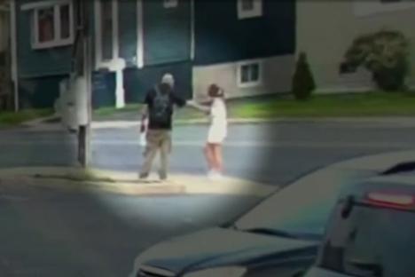 Watch brave quick-thinking teen’s six-word question that helped save her from drunk creep who was stalking her