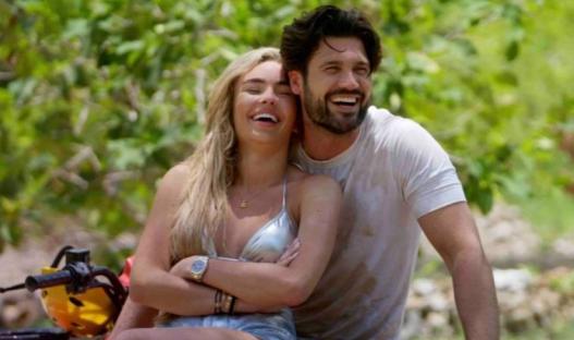 Ella Rae Wise and Dan Edgar laughing together.