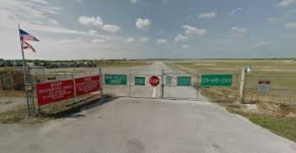 Gate to Everglades Airport.