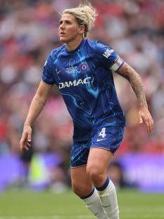 Millie Bright of Chelsea FC during a soccer match.