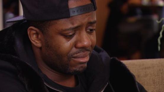A man crying.