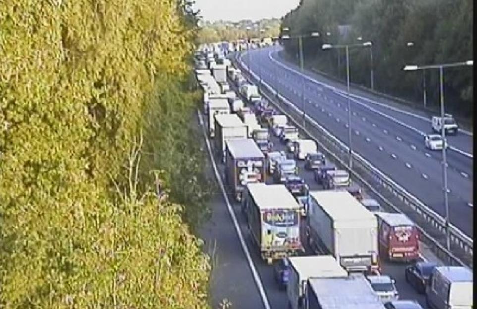 Major UK motorway closed after lorry fire as drivers warned of 45-minute delays and 4 miles of congestion