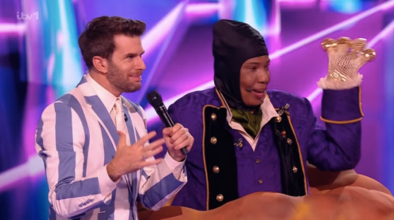 Macy Gray speaking on the set of The Masked Singer