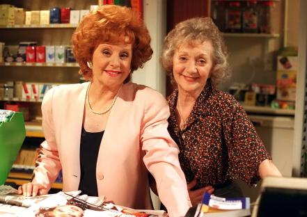 Rita Sullivan and Mavis Wilton from Coronation Street.