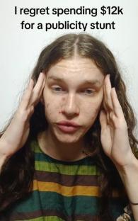 Woman regrets $12,000 cat-like cosmetic procedure publicity stunt.