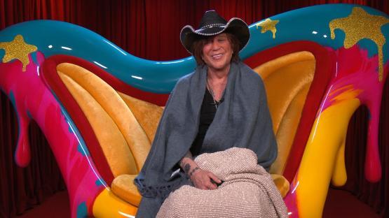 Mickey Rourke in the diary room on Celebrity Big Brother.