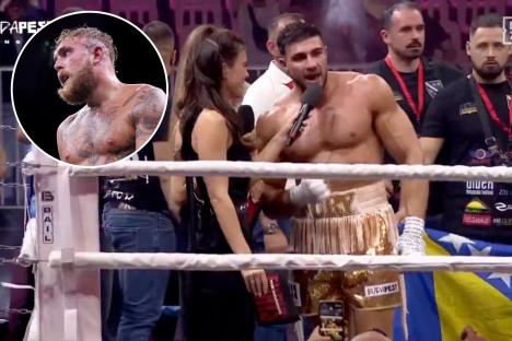 ‘He’s a b****’ – Tommy Fury calls out Jake Paul and vows to ‘knock him spark out’ after decision win over Kenan Hanjalic