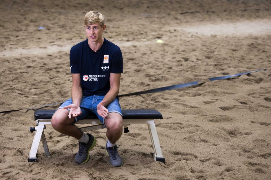 Steven van de Velde is interviewed after Paris Olympic Games