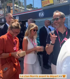 The Norris family before a race.