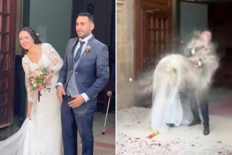 Shocking moment wedding guests carry out sweet tradition in VERY over-the-top way – and it’s left people furious