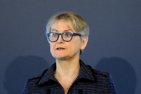 Yvette Cooper speaking at the Border Security Summit.