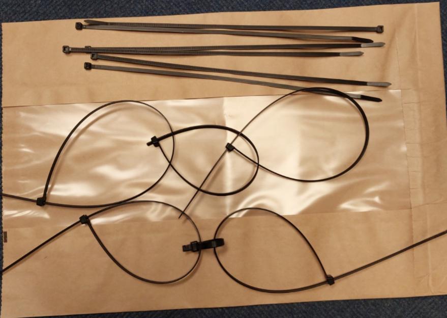Cable ties found in rucksacks carried by Berry and Thomas, who are accused of conspiracy to murder.