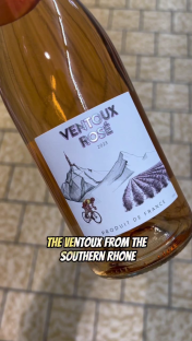 Bottle of Ventoux Rosé from Southern Rhône, France.