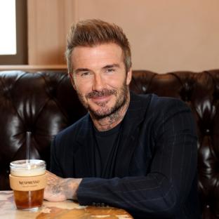 David Beckham at a Nespresso event.