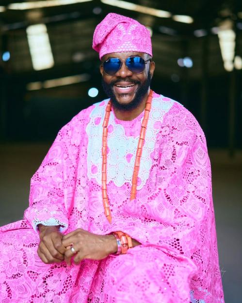 Ebuka Obi-Uchendu Stays Bold in Pink Lace Agbada for His 2nd BBNaijaS10 Look