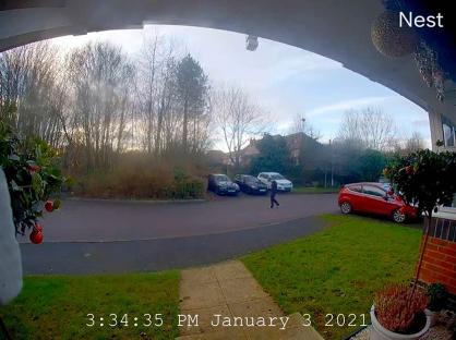 CCTV image of Olly Stephens walking in Emmer Green.