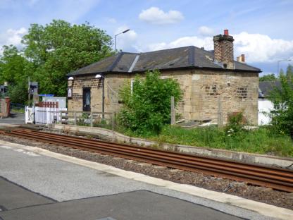 Heighington railway station building.