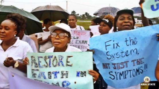 Women Aid Collective take protest to JAMB office in Abia over server malfunction